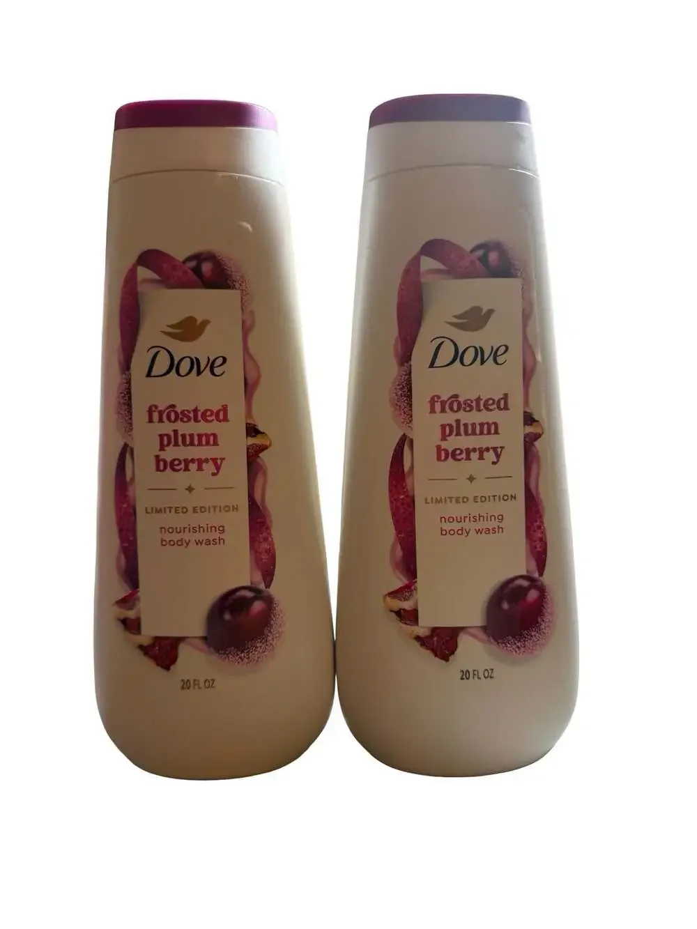 Dove Holiday Treats Frosted Plum Berry Body Wash Limited Edition 20OZ (2-Pack)